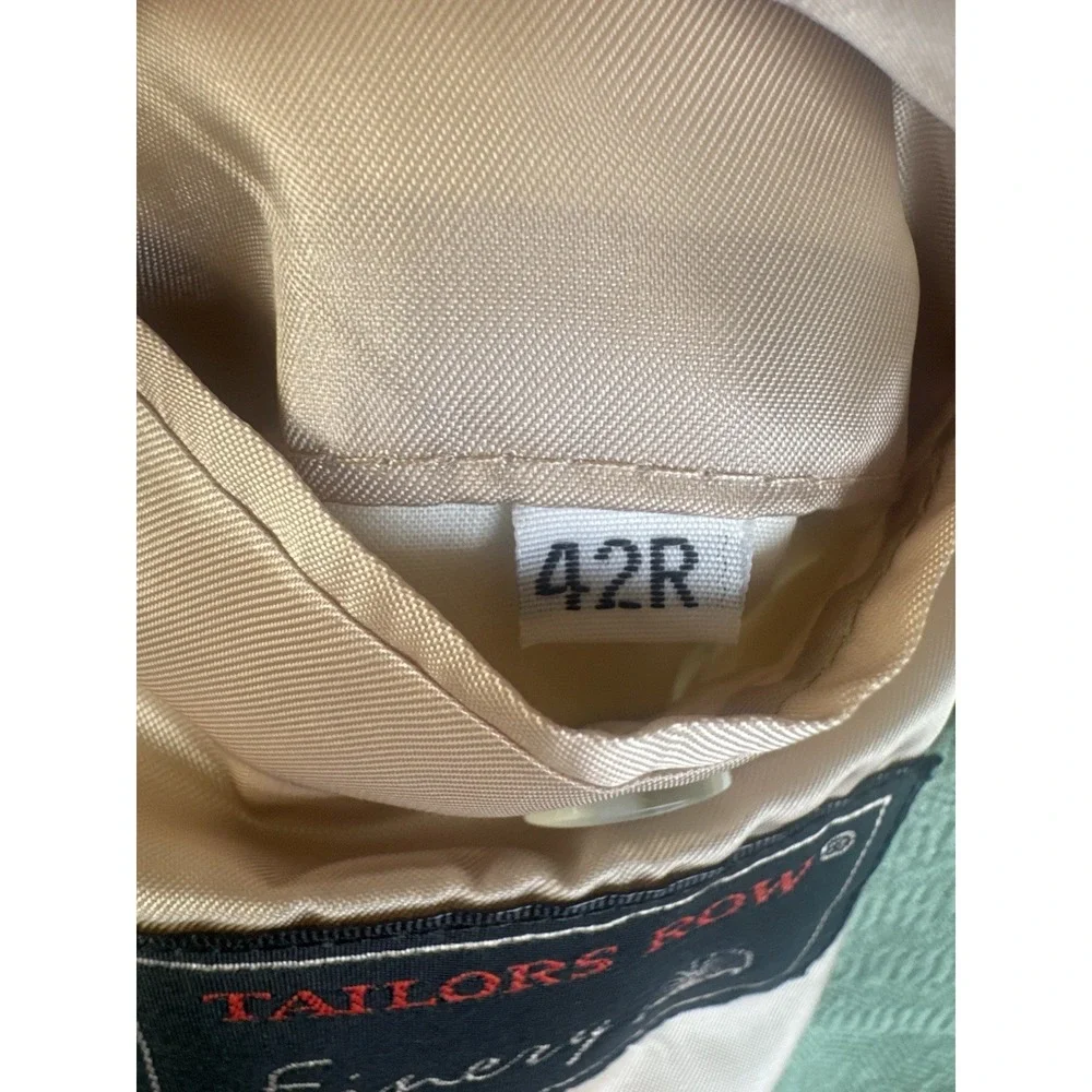 S&K Tailors Row Finery 100% Silk Mint Green Jacket Blazer Sport Coat Men's 42R